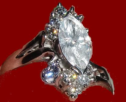 M323M Diamond Platinium Ring takst/Valuation N.Kr.38 000